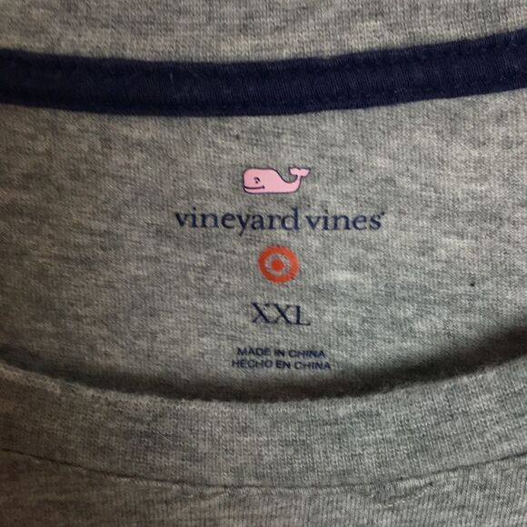 VIneyard Vines Heathered Gray Crewneck Tee-Shirt, Size XXL - Picture 3 of 10